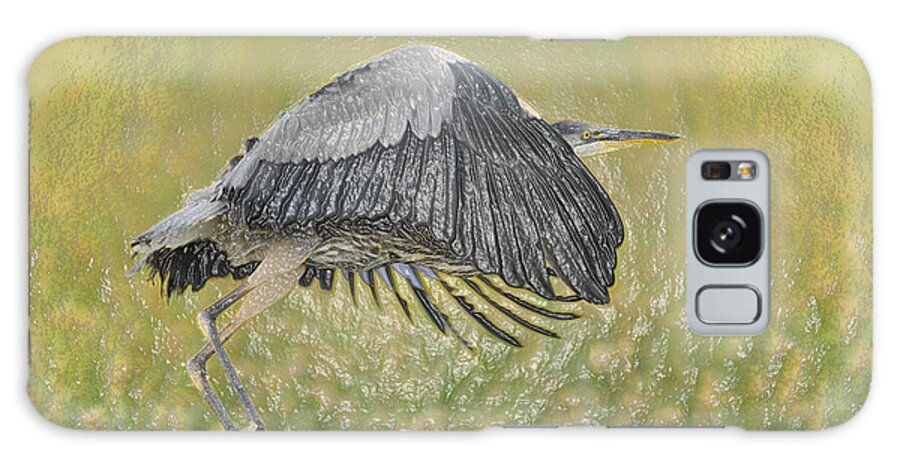 Bird Galaxy Case featuring the photograph Great Blue Heron Abstract by Dennis Hammer