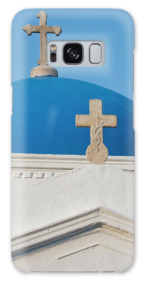 Bill Young Galaxy Case featuring the photograph Greece, Mykonos Blue Greek Orthodox by Jaynes Gallery