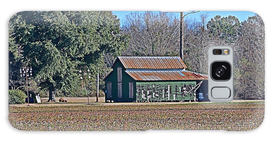 Barn Galaxy Case featuring the photograph Green Barn by Linda Brown