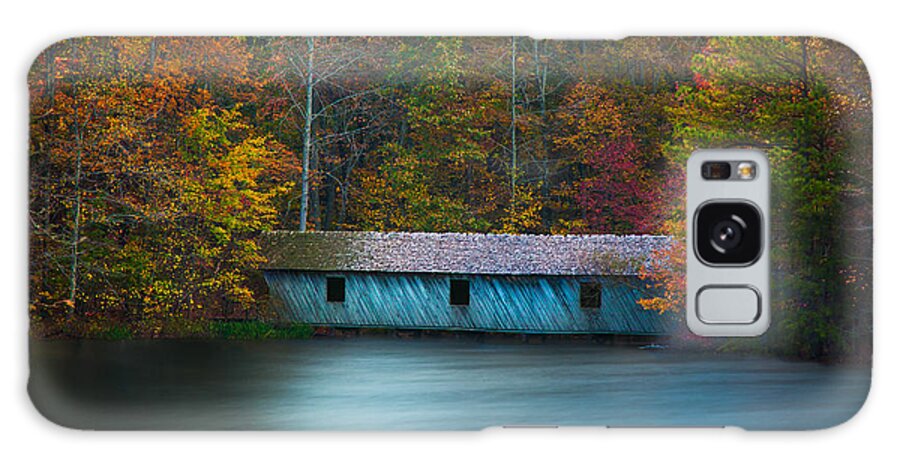 Alabama Galaxy Case featuring the photograph Green Mountain Covered Bridge Huntsville Alabama by T Lowry Wilson