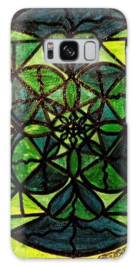 Green Galaxy Case featuring the painting Green by Teal Eye Print Store