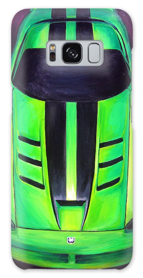 Viper Galaxy Case featuring the painting Green Viper by Sheri Chakamian