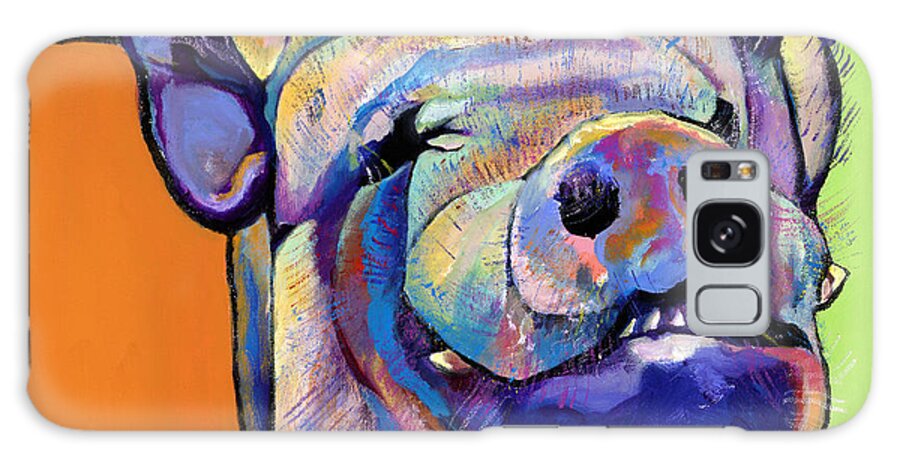 Pat Saunders-white Canvas Prints Galaxy Case featuring the painting Grunt  by Pat Saunders-White