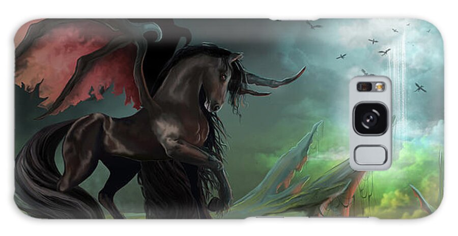 Fantasy Galaxy Case featuring the digital art Guardians by Kate Black