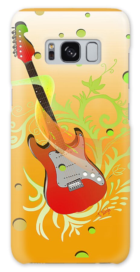 Guitar Galaxy Case featuring the painting Guitar Guitar by Sarabjit Singh