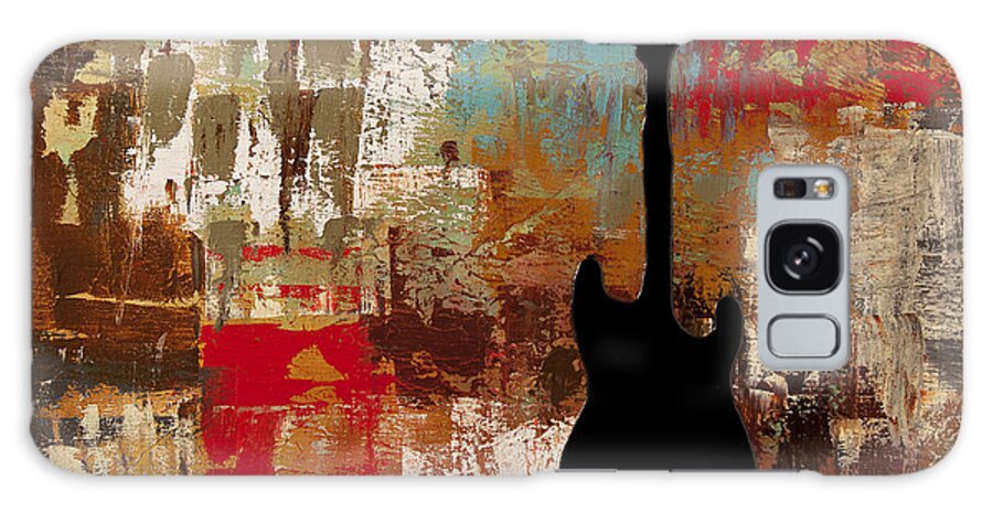 Music Abstract Art Galaxy S8 Case featuring the painting Guitar Solo by Carmen Guedez