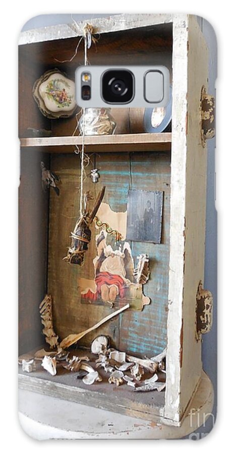 Collage Galaxy Case featuring the sculpture Had to Endure this alone by M Bellavia