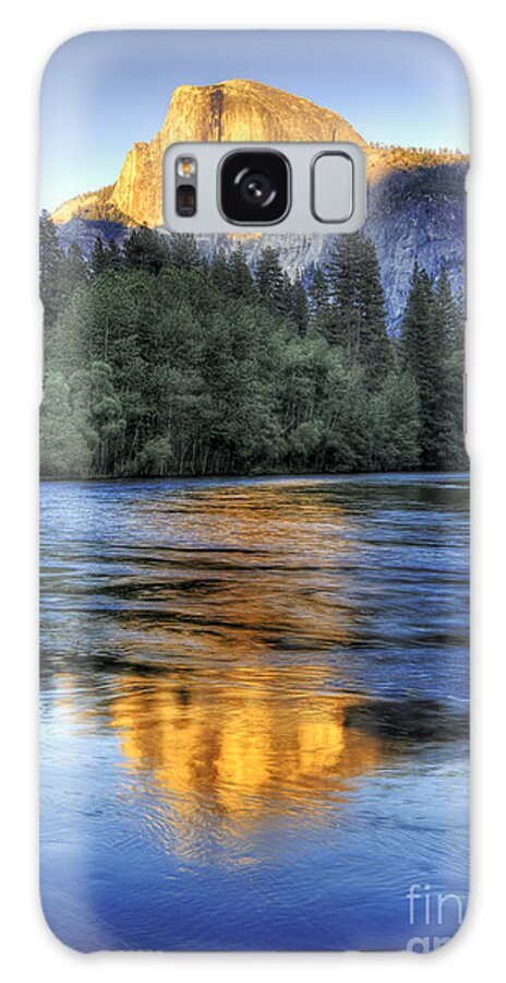 Landscape Galaxy Case featuring the photograph Half Dome At Sunset by Mimi Ditchie