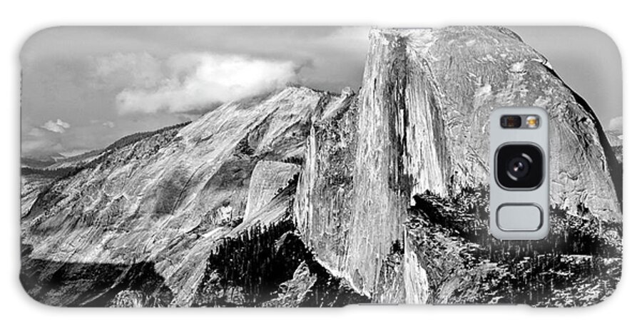 California Galaxy Case featuring the photograph Half Dome Black and White by Brendan Reals