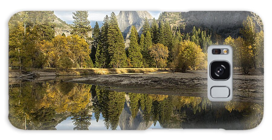 Merced River Reflection Galaxy Case featuring the photograph Half Dome Reflection by Daniel Ryan