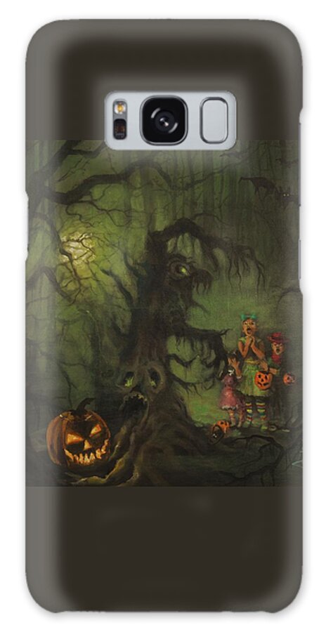 Bats Galaxy Case featuring the painting Halloween Shortcut by Tom Shropshire