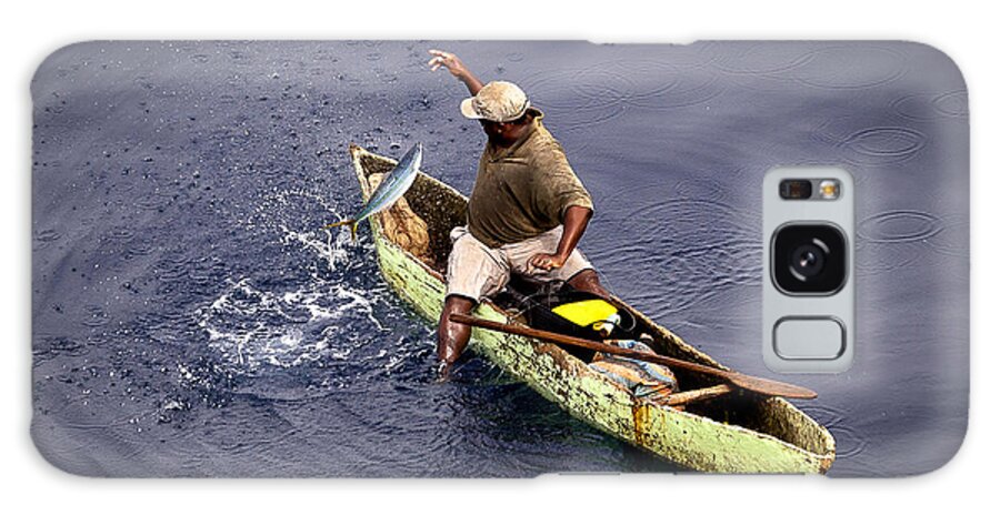 120316 Art Carlson - Luba- Contract 25 Galaxy Case featuring the photograph Handline Fisherman by Gregory Daley MPSA