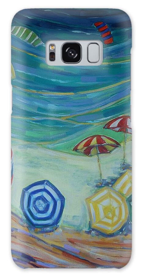 Summer Galaxy Case featuring the painting Happiness on the Bay 2 by Zofia Kijak