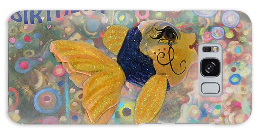 Happy Birthday Greeting Card Galaxy Case featuring the photograph Happy Birthday Fish Party Card by Sandi OReilly