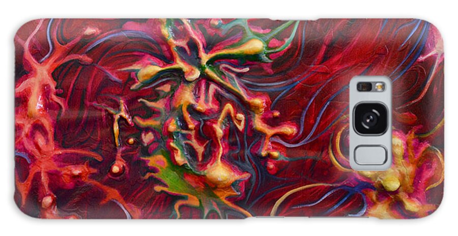 Endorphins Galaxy Case featuring the painting Happy Endorphins by Ruben Archuleta - Art Gallery