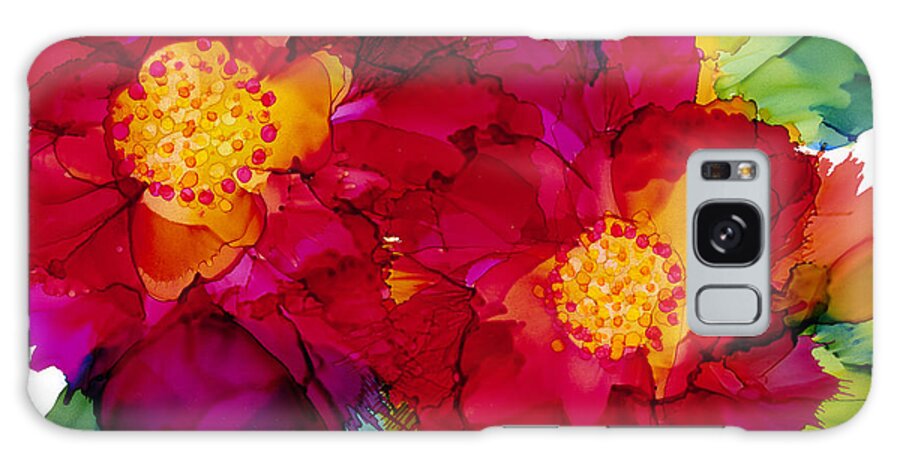 Flowers Galaxy Case featuring the painting Happy to See You by Francine Dufour Jones