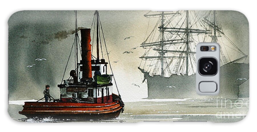Tugs Galaxy Case featuring the painting Harbor Night by James Williamson