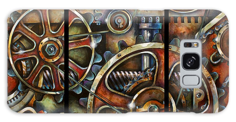 Mechanical Galaxy Case featuring the painting Harmony 7 by Michael Lang