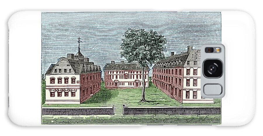 Harvard Galaxy S8 Case featuring the digital art Harvard College - 1720 by John Madison