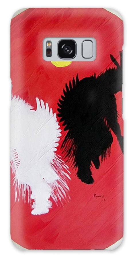 Harvest Dance Galaxy Case featuring the painting Harvest Dance by Michael TMAD Finney