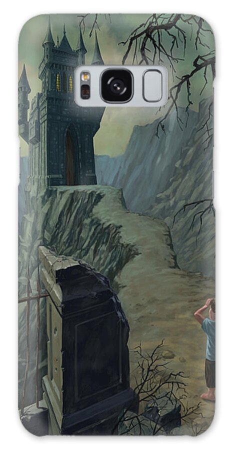 Castle Galaxy S8 Case featuring the painting Haunted Castle Nightmare by Martin Davey