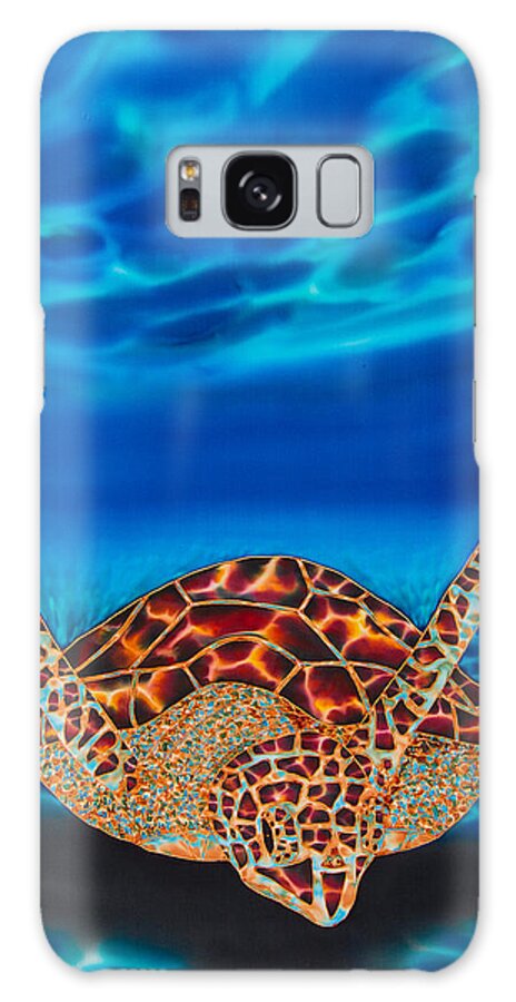 Sea Turtle Galaxy Case featuring the painting Hawksbill Sea Turtle II by Daniel Jean-Baptiste