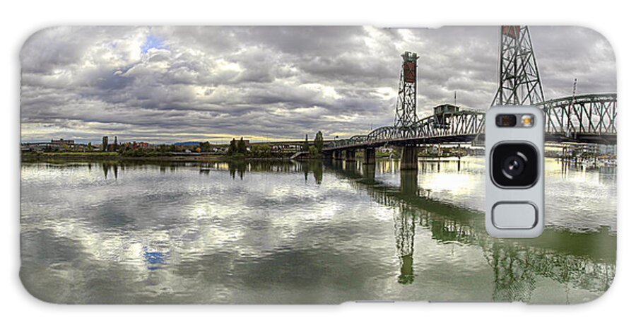 Hawthorne Bridge Galaxy Case featuring the photograph Hawthorne Bridge Over Willamette River by David Gn