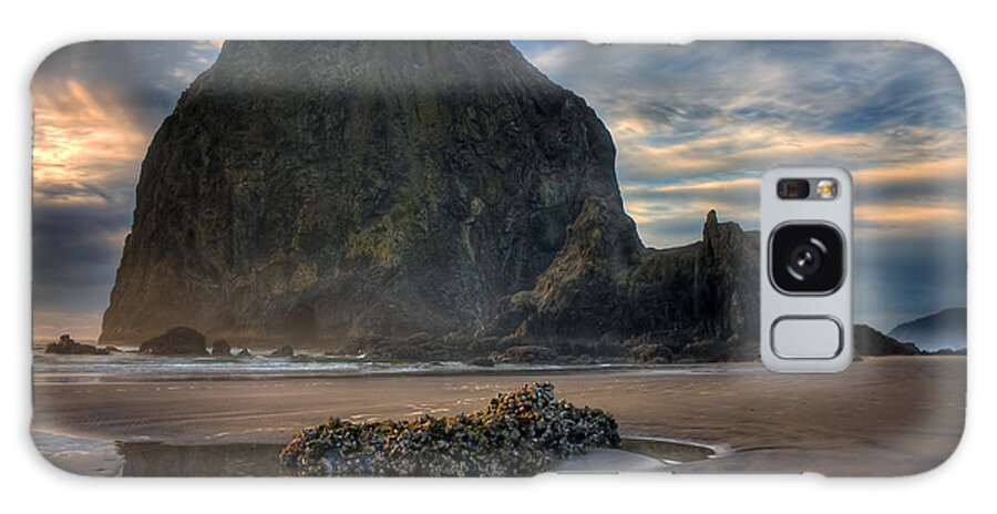 Haystack Rock Galaxy Case featuring the photograph Haystack Rock by Joseph Bowman