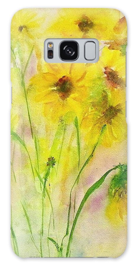  Galaxy Case featuring the painting Hazy Summer by Anna Ruzsan