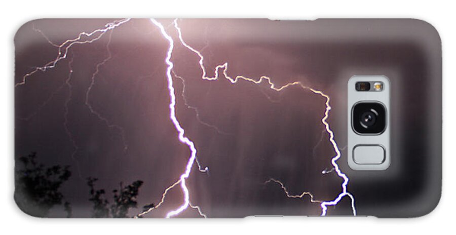 Lightning Galaxy Case featuring the photograph Heart of the Storm by Gary Kaylor