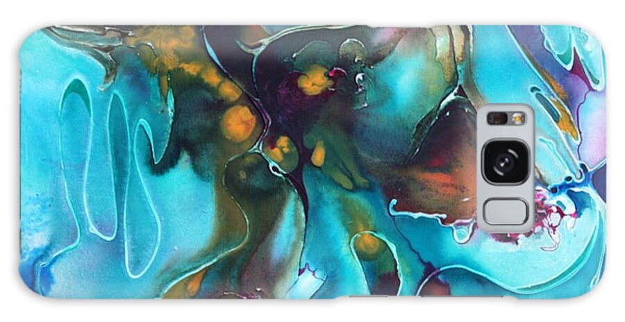 Abstract Galaxy Case featuring the painting Heart Throb by Pat Purdy