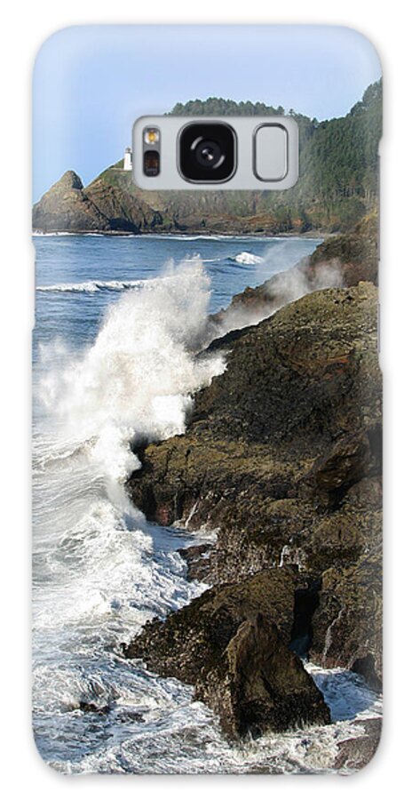  Light House Galaxy Case featuring the photograph Heceta head light house by Kim Mobley