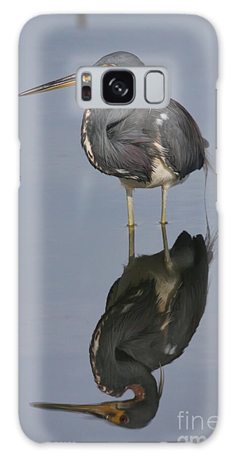 Heron Galaxy Case featuring the photograph Heron Reflections by Jayne Carney
