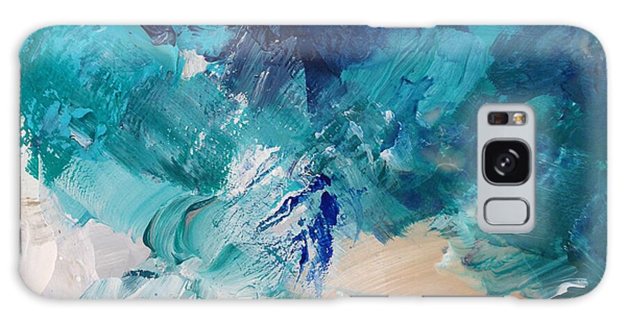 Abstract Painting Galaxy Case featuring the painting High As A Mountain- Contemporary Abstract Painting by Linda Woods