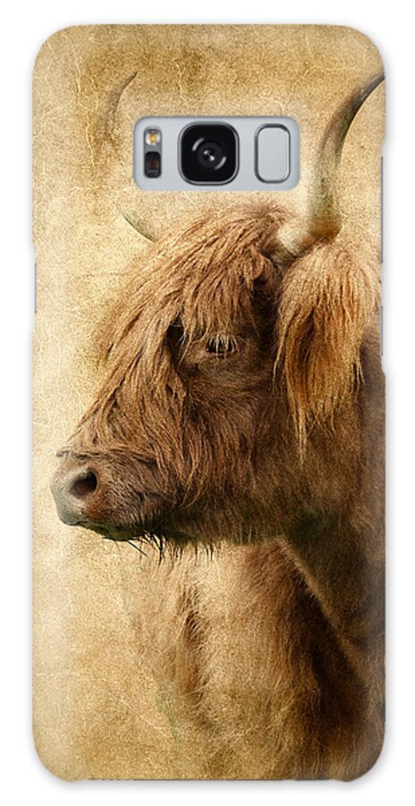 Scottish Highland Cattle Galaxy S8 Case featuring the photograph Highland Bull by Athena Mckinzie