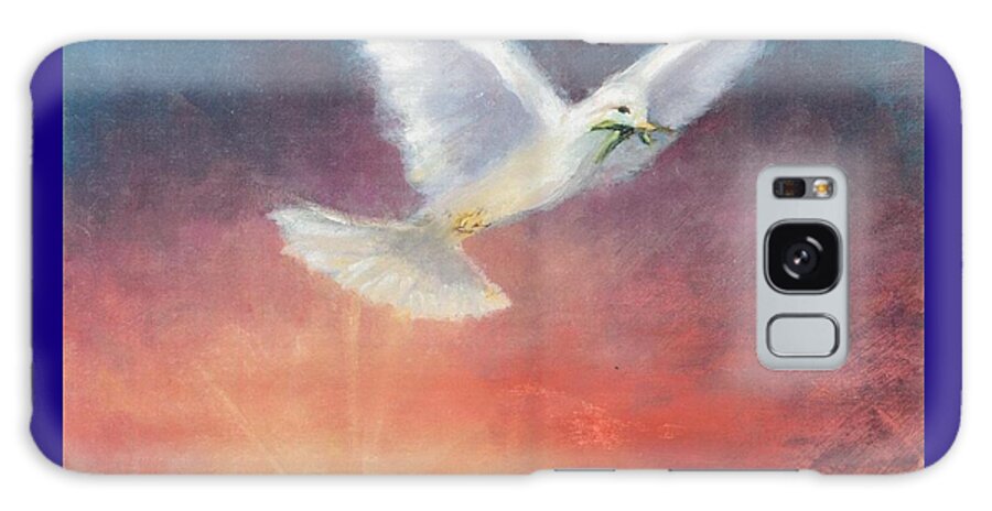 Spiritual Galaxy Case featuring the painting The Wings of Peace by Maria Hunt