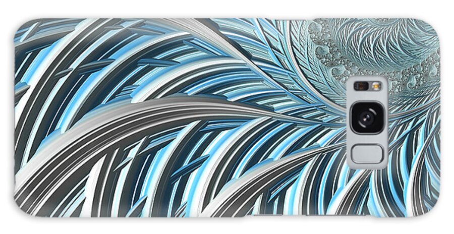 #art #print #fractal #blue #happijar Galaxy Case featuring the digital art Hj-btr by Vix Edwards