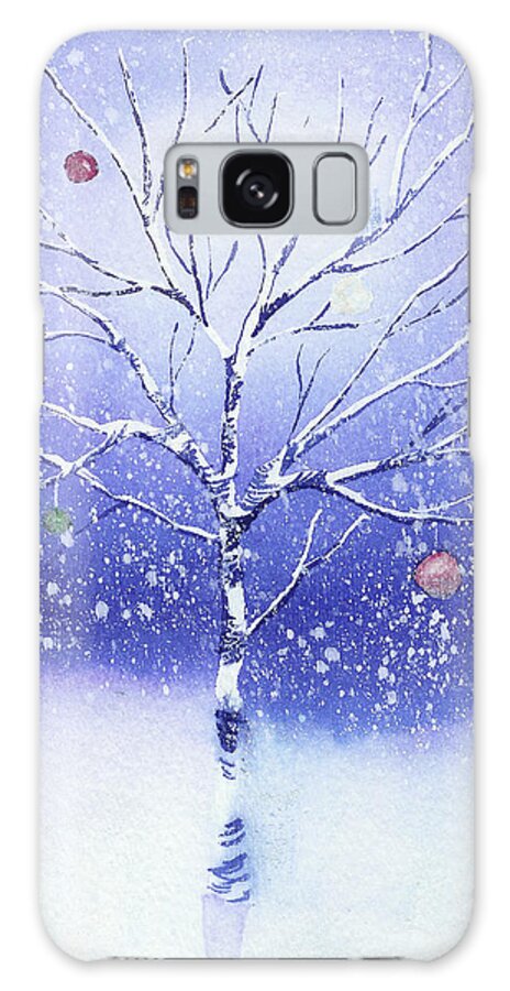 Solstice Galaxy Case featuring the painting Holiday Card 8 by Nelson Ruger