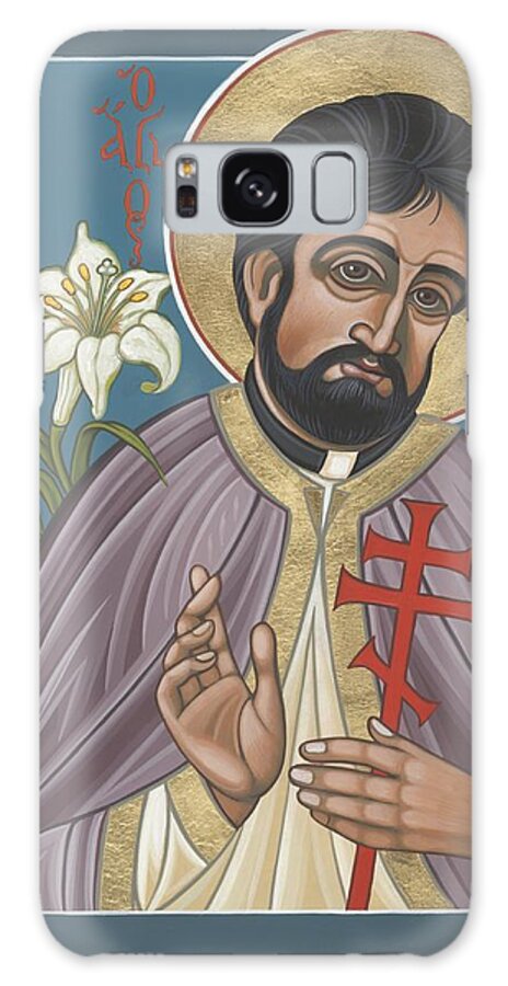 Holy New Martyr Father John Karastamatis Of Santa Cruz Galaxy Case featuring the painting Holy New Martyr Father John Karastamatis of Santa Cruz 216 by William Hart McNichols