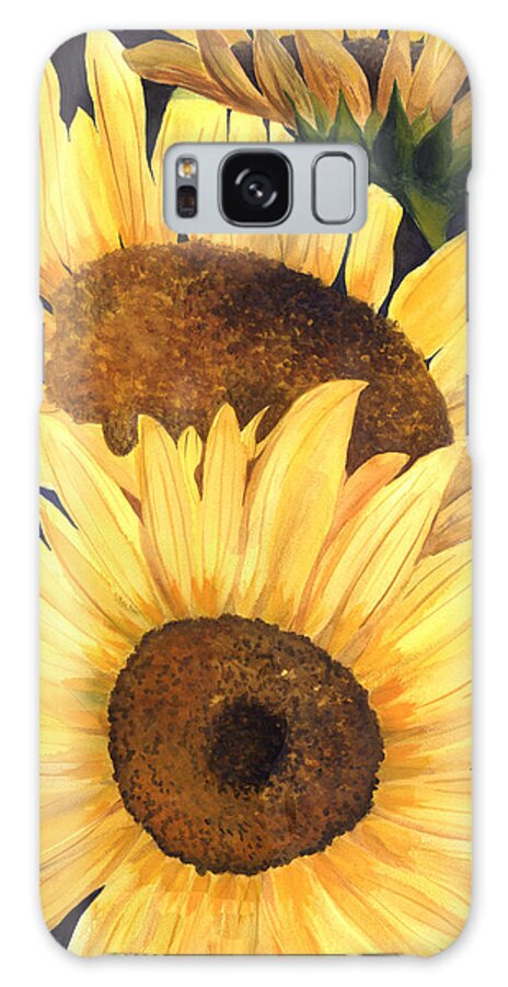 Sunflower Painting Galaxy Case featuring the painting Homage to the Sun by Terri Meyer