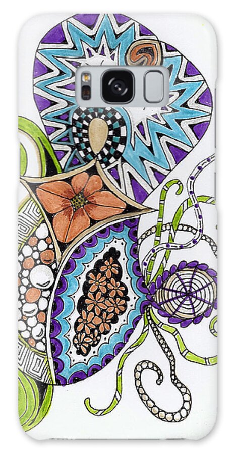 Zentangle Galaxy Case featuring the mixed media Honey Bee by Ruth Dailey