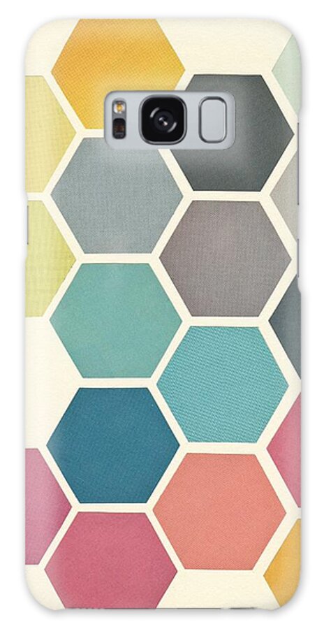 Honeycomb Galaxy Case featuring the mixed media Honeycomb II by Cassia Beck