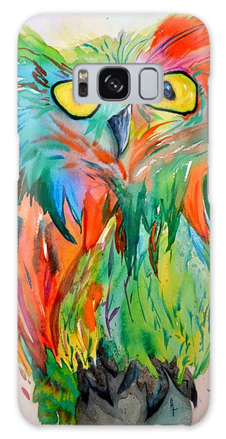 Owl Galaxy S8 Case featuring the painting Hoot Suite by Beverley Harper Tinsley
