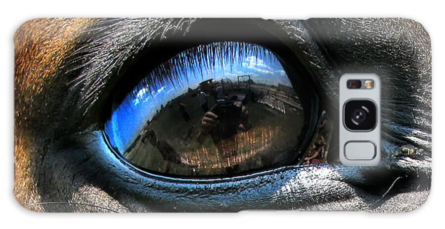 Eye Galaxy Case featuring the photograph Horse eye by Daliana Pacuraru
