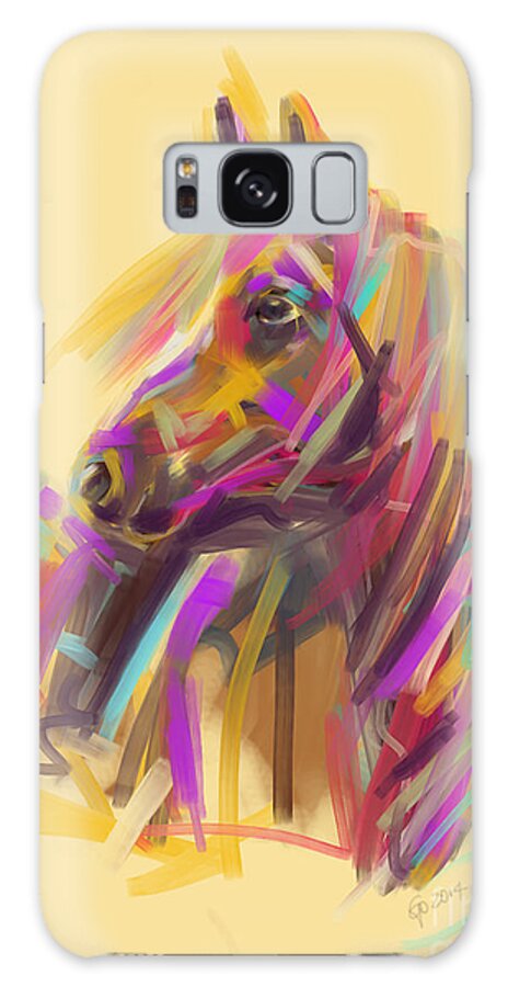 Horse Galaxy Case featuring the painting Horse True colours by Go Van Kampen