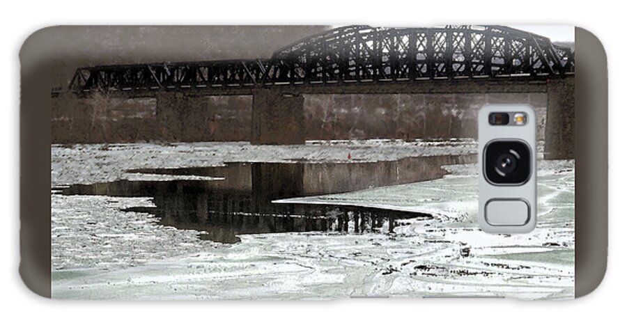 River Galaxy Case featuring the digital art Hot Metal Bridge by Joyce Wasser