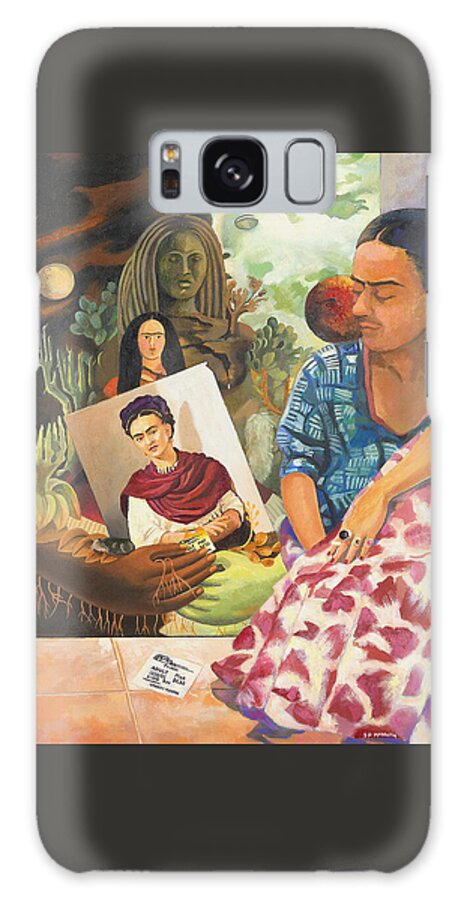 Frida Kahlo Galaxy S8 Case featuring the painting Hot Ticket Frida Kahlo Meta Portrait by Susan McNally
