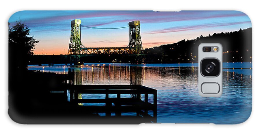 Upper Peninsula Galaxy S8 Case featuring the photograph Houghton Bridge Sunset by Steven Dunn
