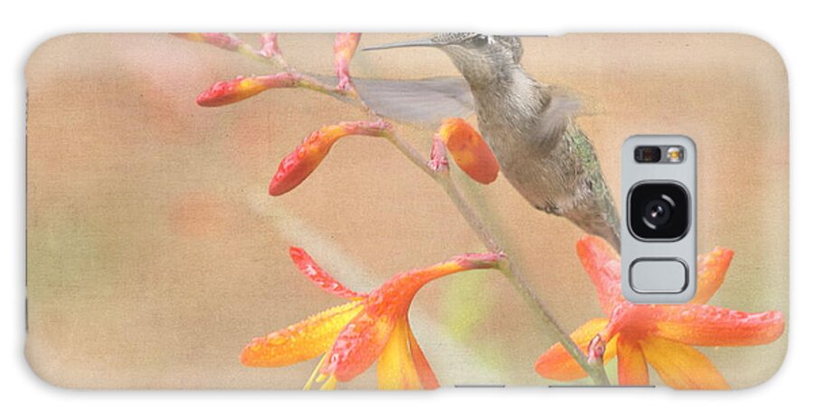 Hummingbird Galaxy Case featuring the photograph Hovering in the Crocosmia by Angie Vogel