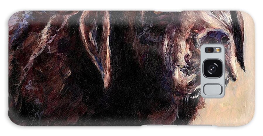 Chocolate Labrador Galaxy S8 Case featuring the painting Hudler by Molly Poole
